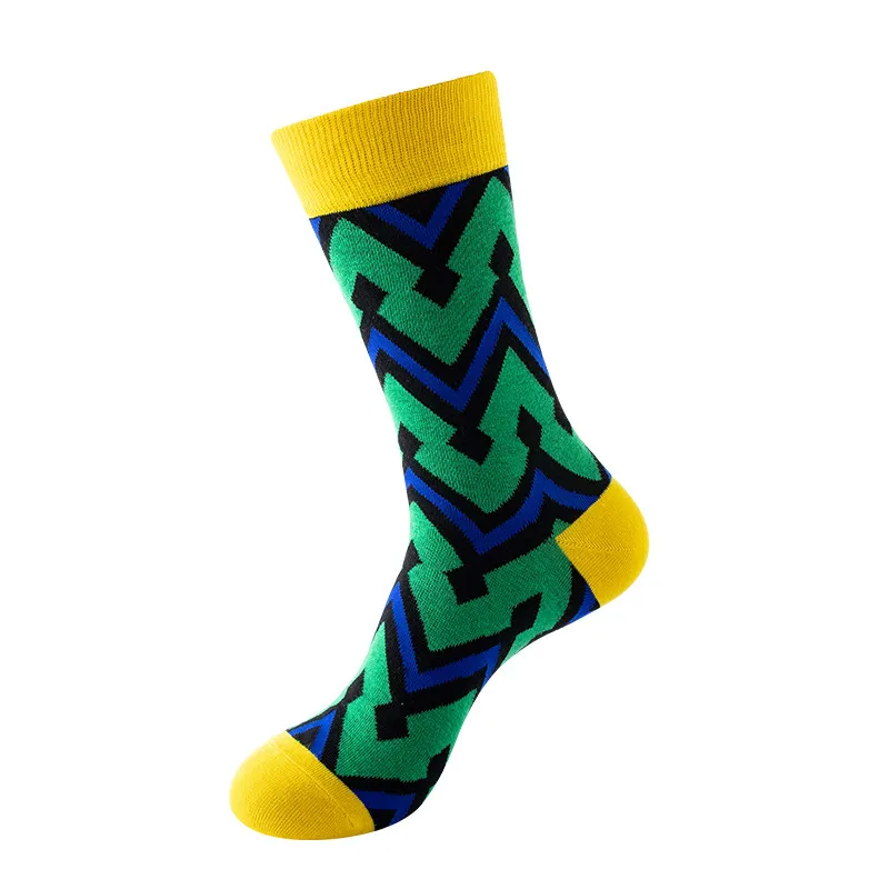 Niche Trendy Mid Tube Socks Couple Geometric - 5 Style
