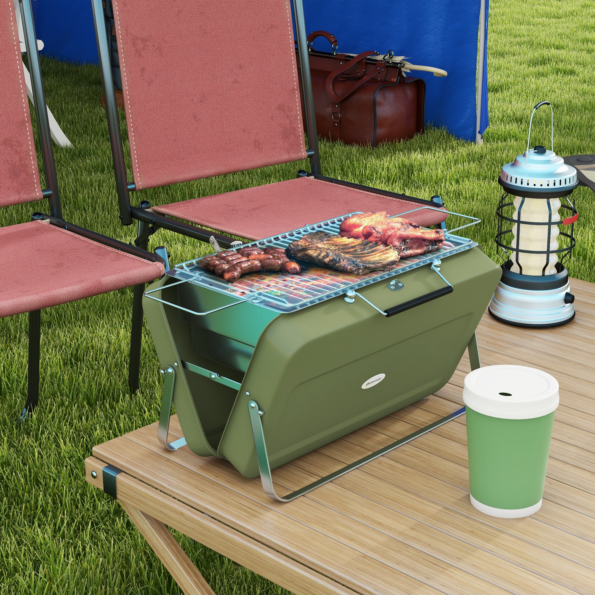 Metal barbecue grill