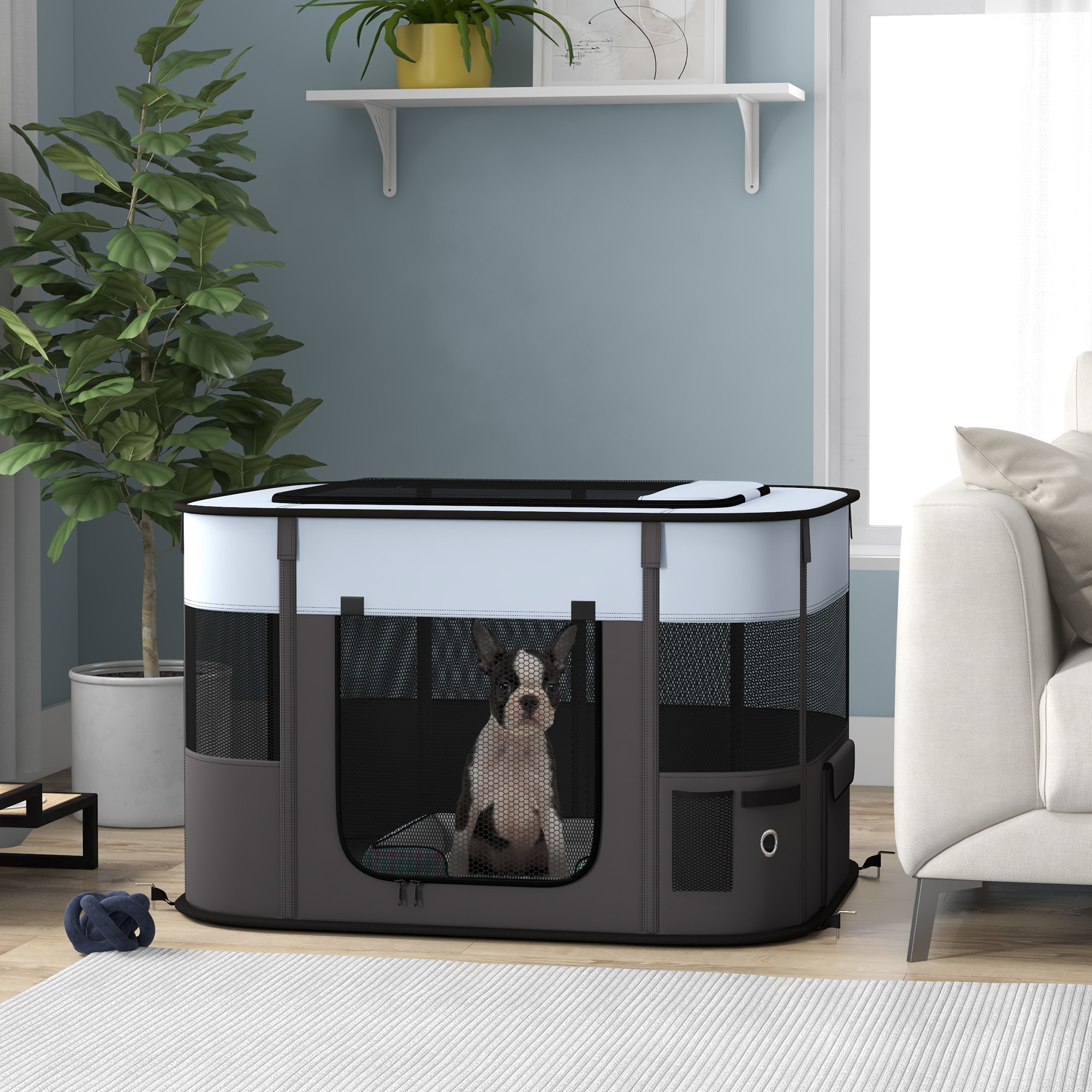 Foldable Dog Fence With Storage Bag, Suitable For Indoor And Outdoor Use detail photo 5