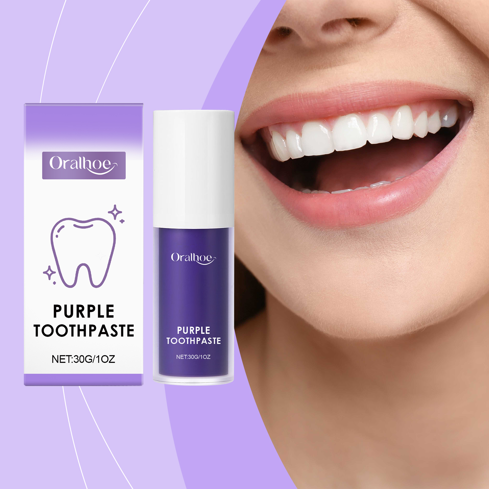 Purple Whitening Toothpaste 30g 1box