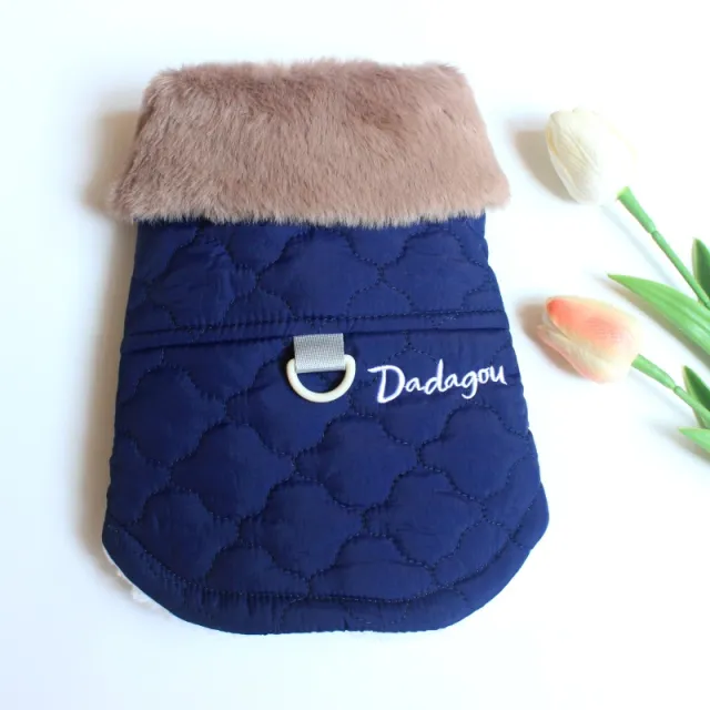 Thickened Vest Cat Puppy Pet In Winter Navy Blue - Shop at LoveMi