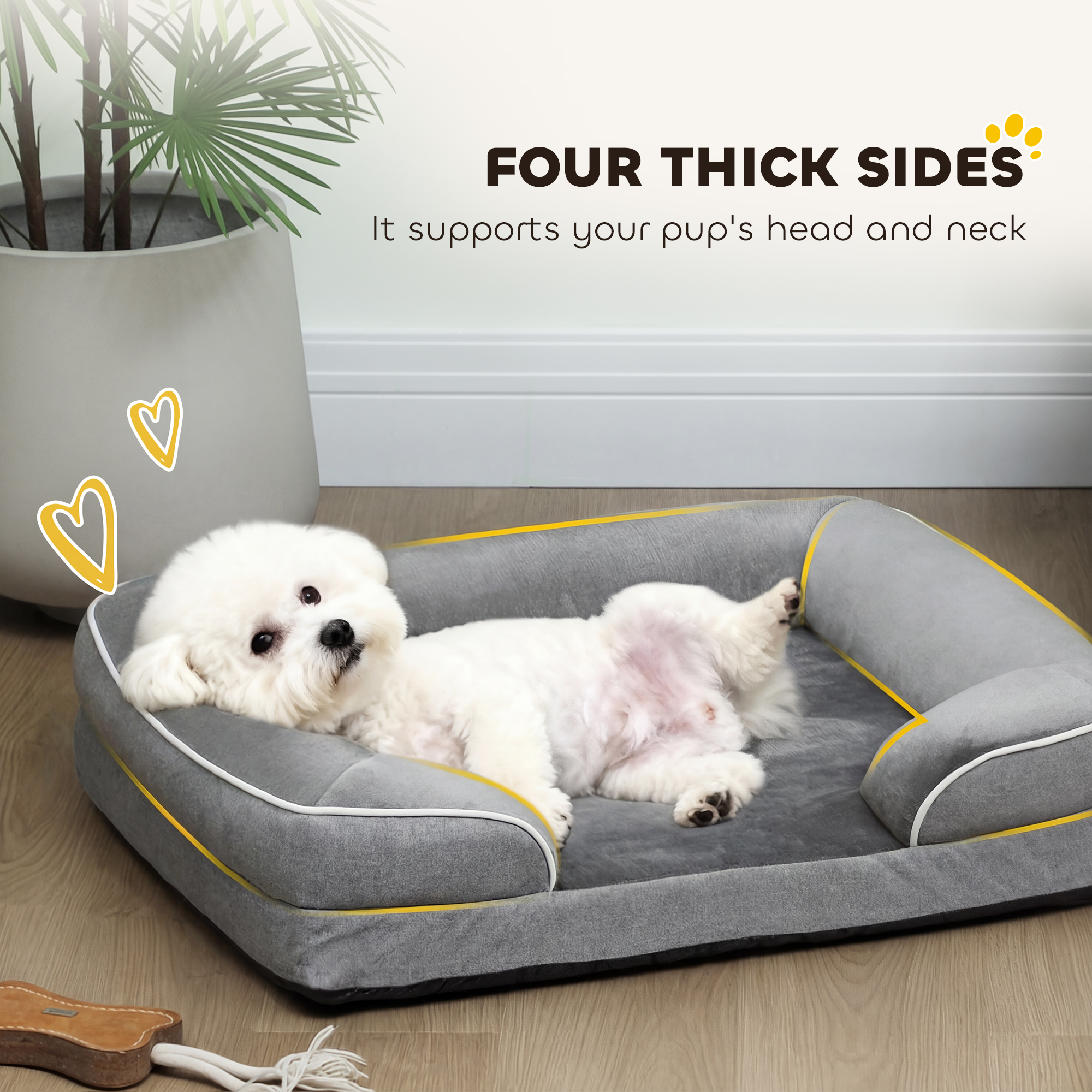 Dog Sofa Bed, Detachable Machine Wash Pet With Non Slip Bottom, Suitable — image 5