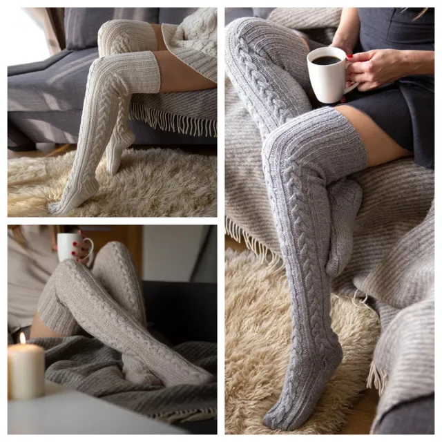 Autumn And Winter New Twist Bunching Socks Knitted Woolen Three Color Combination - Shop at LoveMi