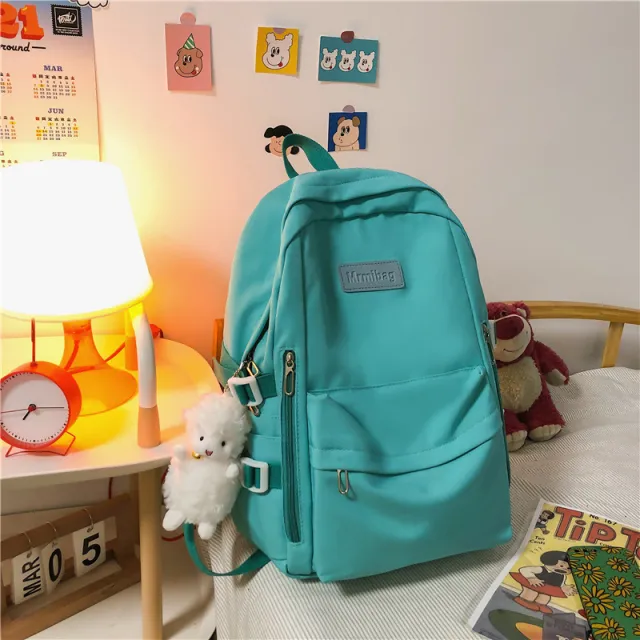 College Girl's Junior High School Large Capacity Schoolbag Green - Shop at LoveMi