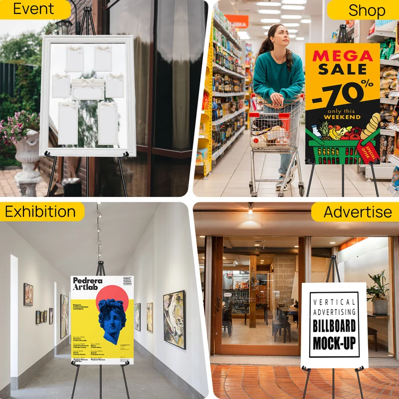 160cm 63 Inches Artist'S Easel, Foldable, Wedding Sign And Poster Display — image 6