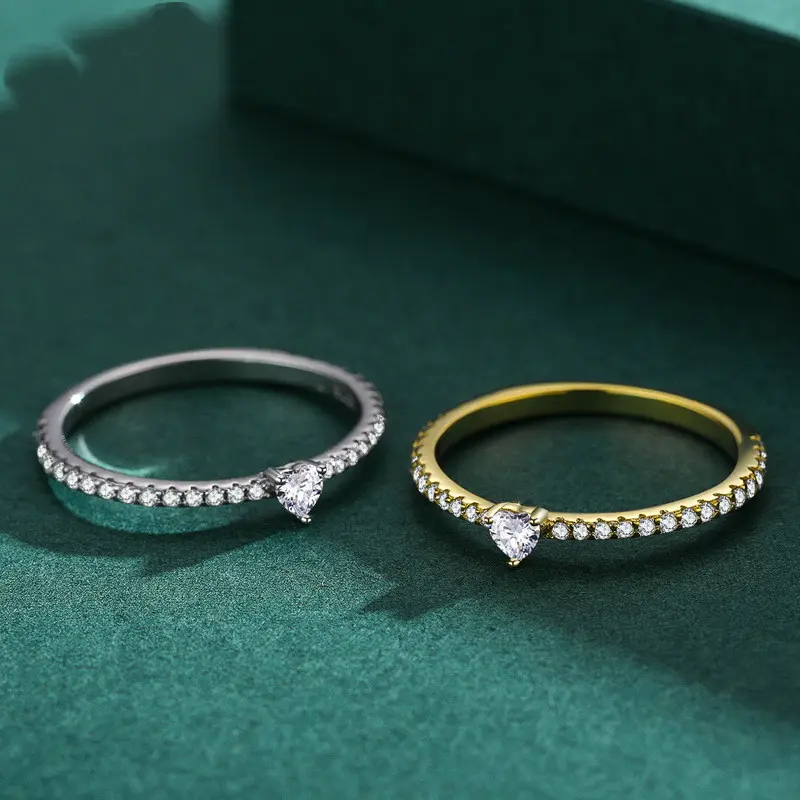 S925 Sterling Silver Light Luxury Simulation Diamond