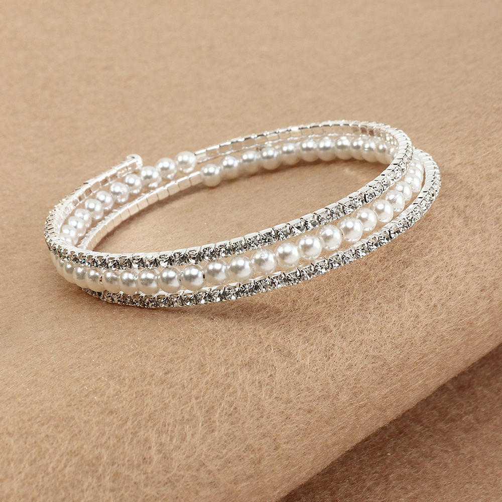Bracelet Popular Full Of Diamonds Inlaid Elastic Bracelet
