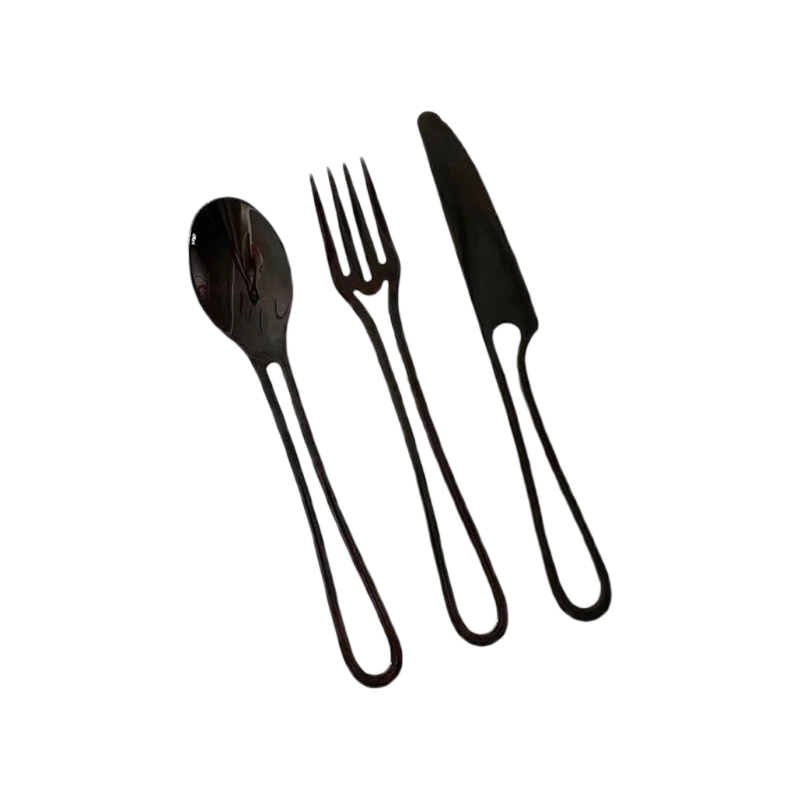 3pcsblack western food set