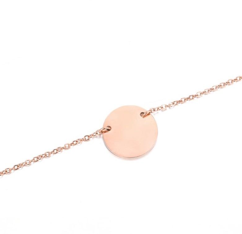 Stainless Steel Circular Necklace Ornaments Geometric Pendant