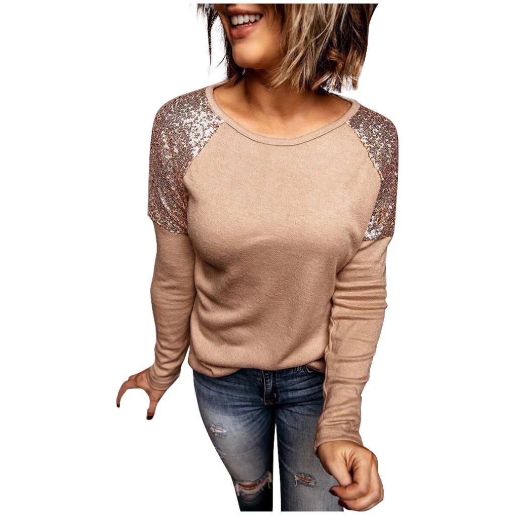 Title 1, Stitching round neck long sleeve casual