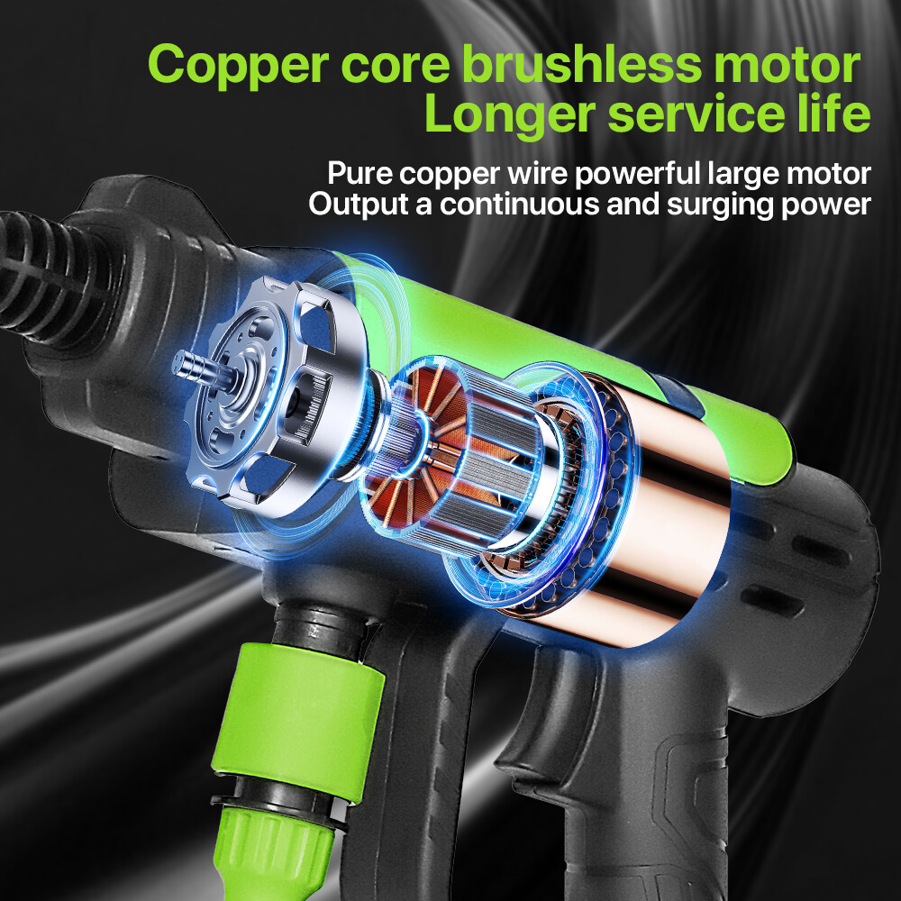 4000W Electric Pressure Washer Power Jet Washer 3626PSI Car Cleaner Gun2Battery