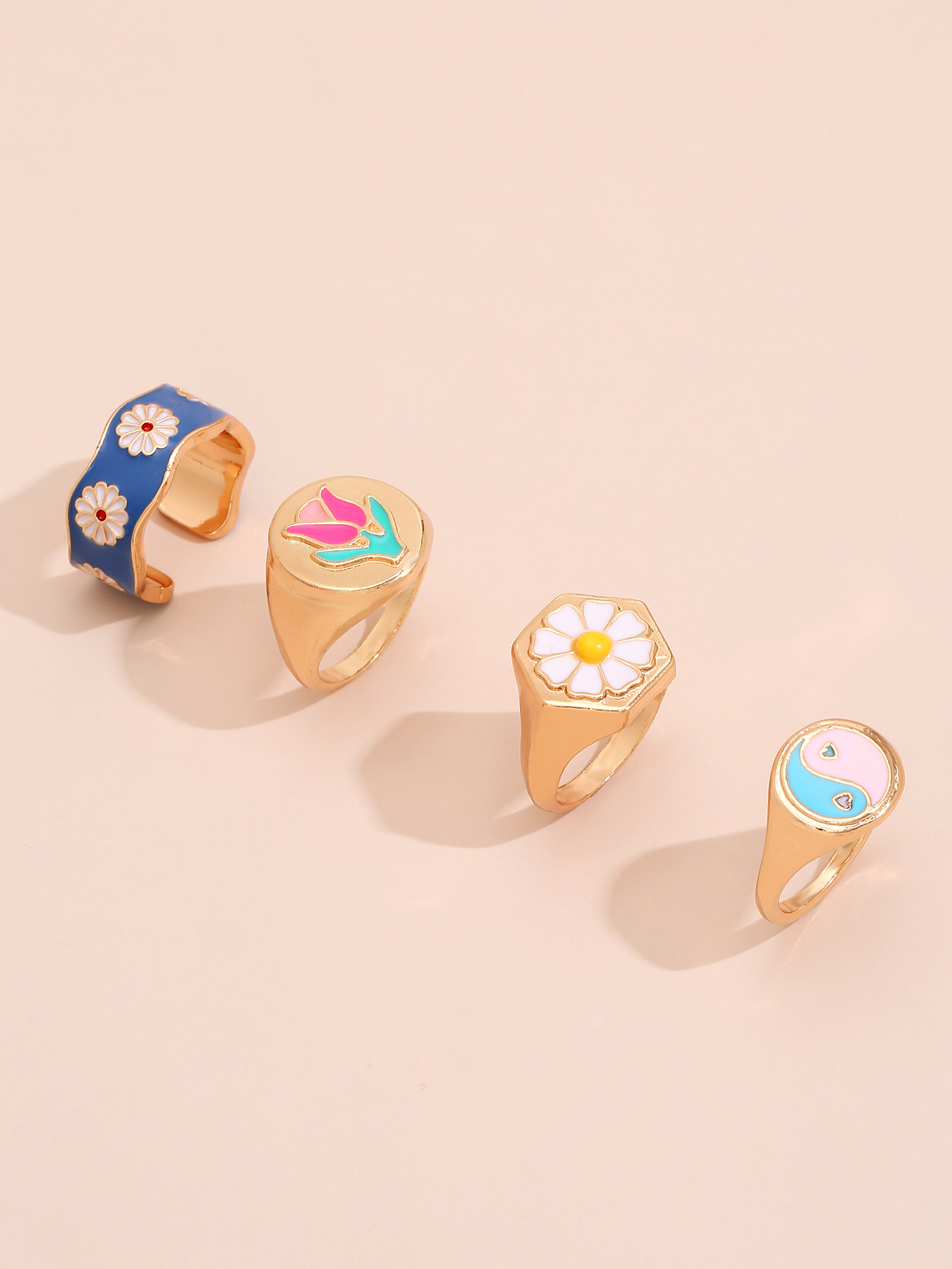 Knuckle Ring Fashion Trend Four-Piece Set