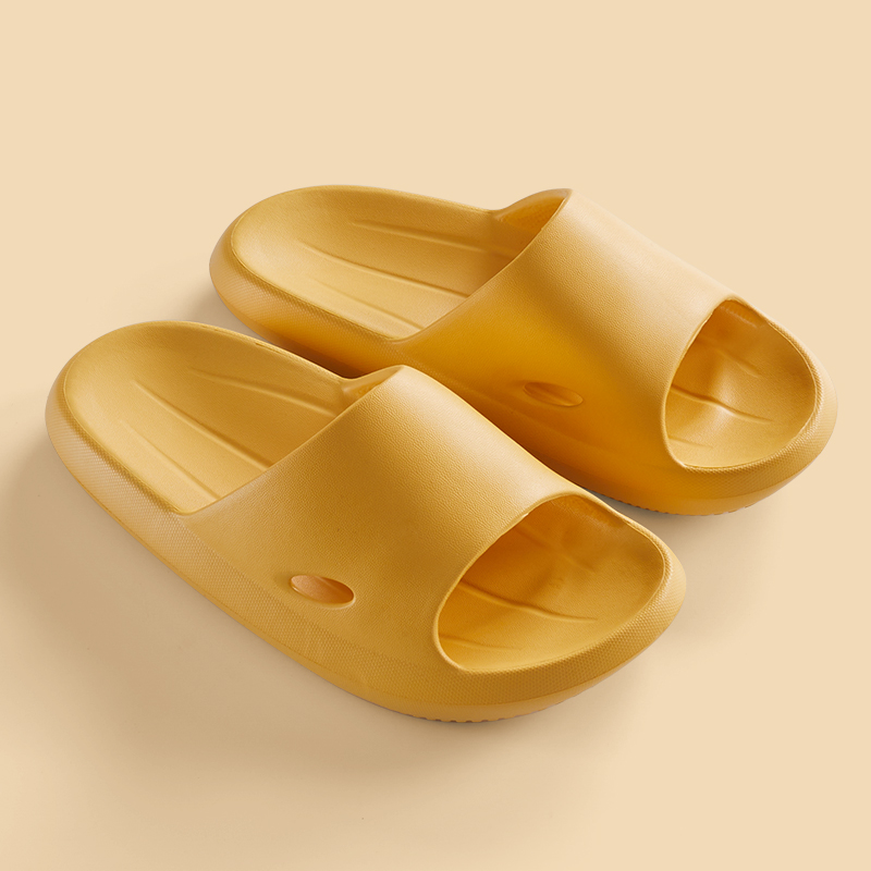 Soft Bottom Bathroom Couple Home Slippers Yellow - Shop at LoveMi