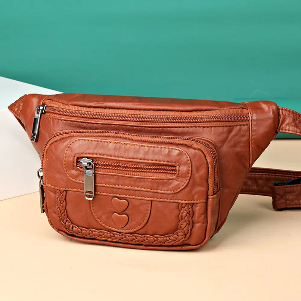 Women's Fashionable And Versatile Washed Soft Leather