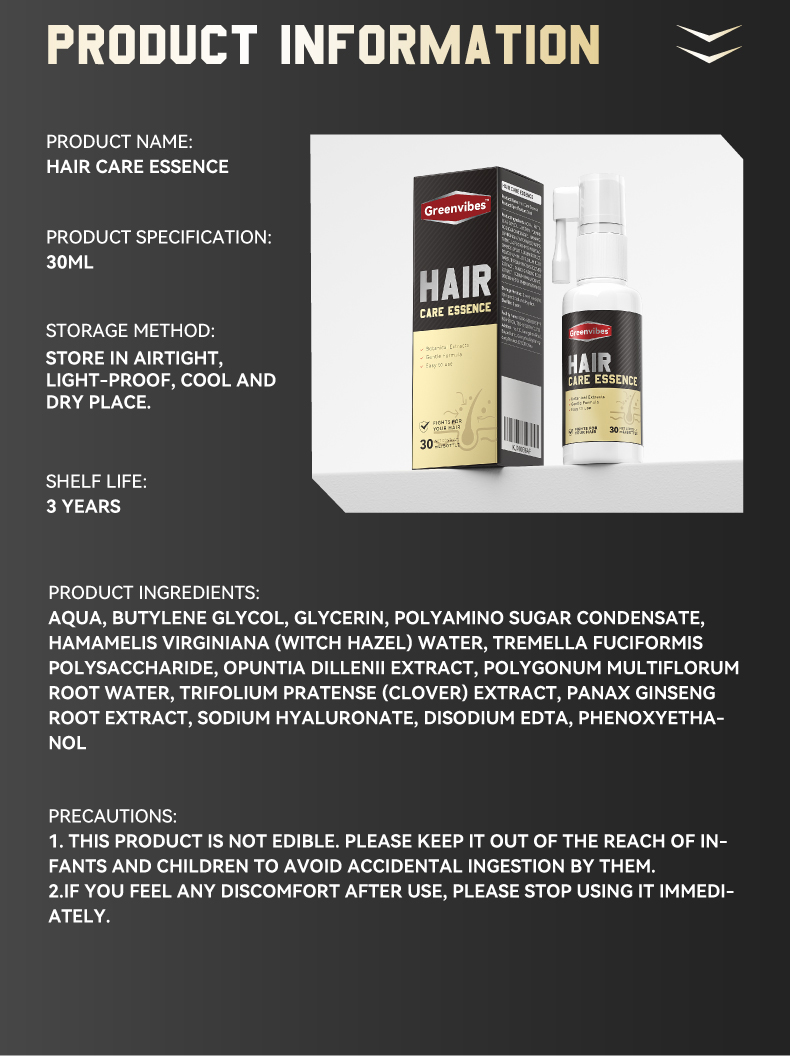 GreenVibes Anti-Breakage Hair Nourishing Essence, Repairs Dry And Frizzy Hair For Silky Smooth Tresses — foto 10