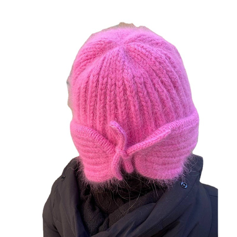 Women's Personalized Flanged Warm Sweater Hat