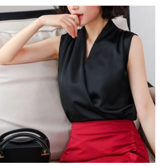 Title 4, Real Shot Summer New Style Korean V-neck Satin ...