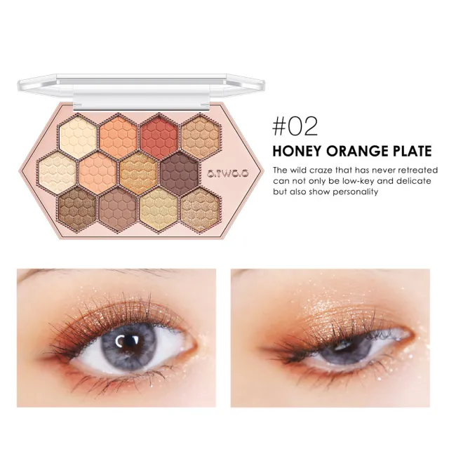 Hexagonal Star Diamond Palette Earth Eyeshadow Honey Orange Yellow Plate - Shop at LoveMi