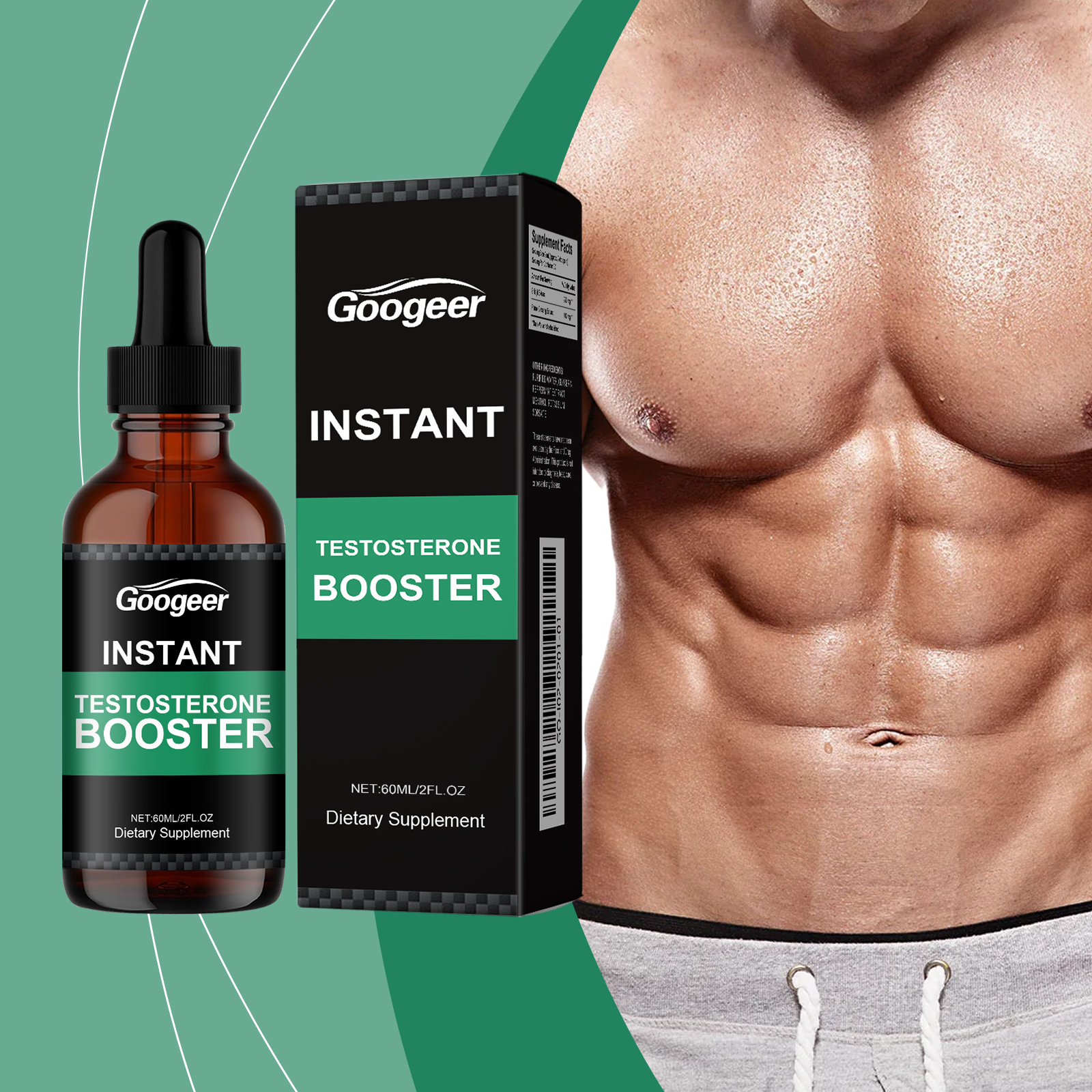 Instant Testosterone Booster Drops, Natural Dietary Supplement With…
