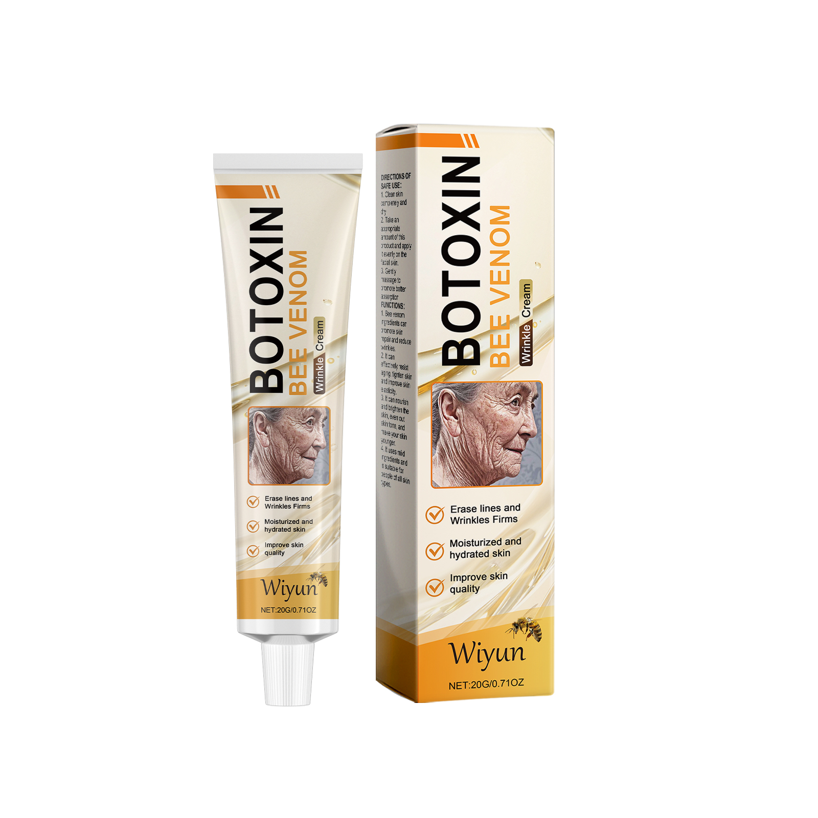 Wiyun Bee Venom Skin Cream Gently Nourishes And Cares For The Facial Skin, Moisturizing And Softening Skin Care Cream 2Pcs - Shop at LoveMi