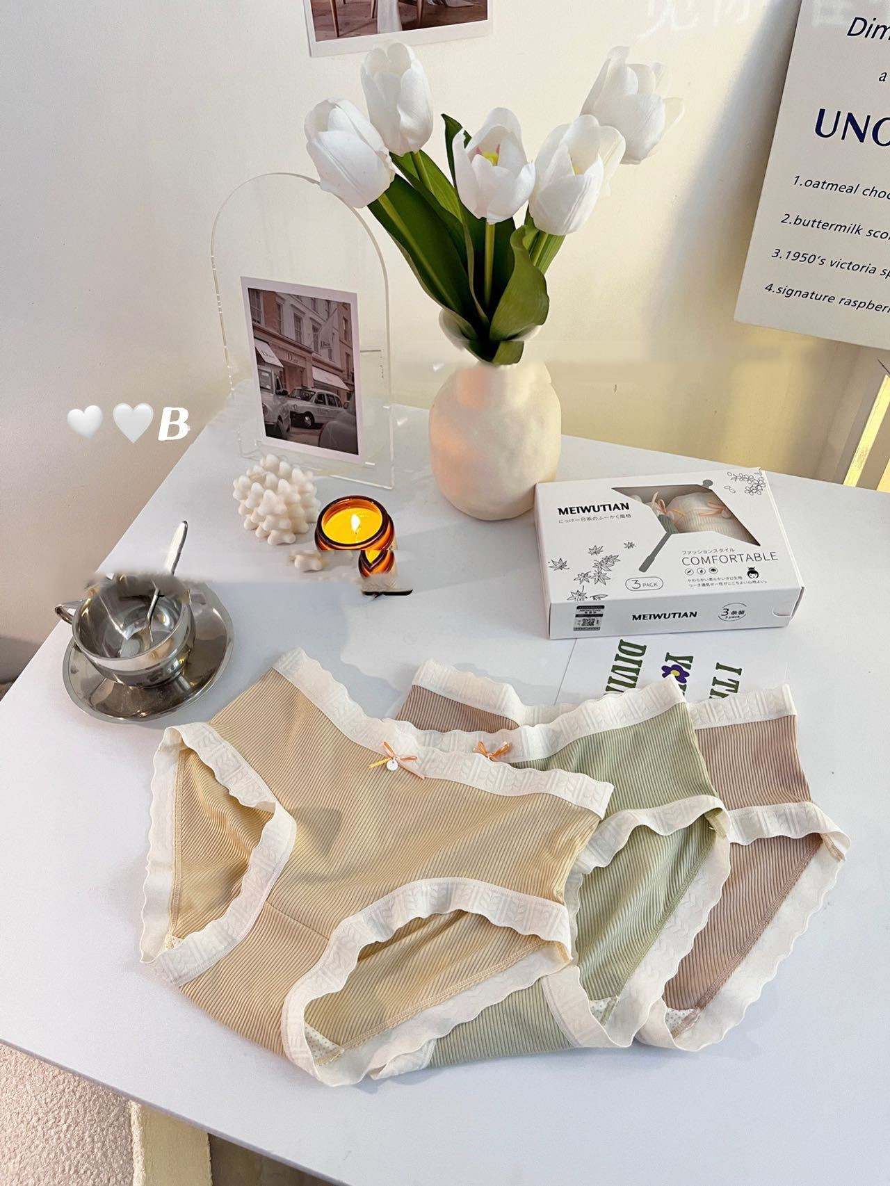 Women's Sweet And Comfortable Antibacterial Briefs Group B - Shop at LoveMi