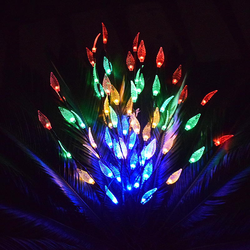 Outdoor Waterproof Solar Leaf Lawn LED String Lights — foto 4