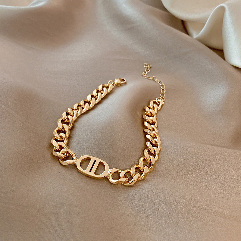 European And American Retro Metal Letter Bracelet Girl