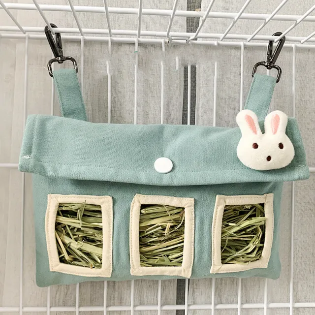 Rabbit Large Capacity Canvas Straw Bag Green - Shop at LoveMi