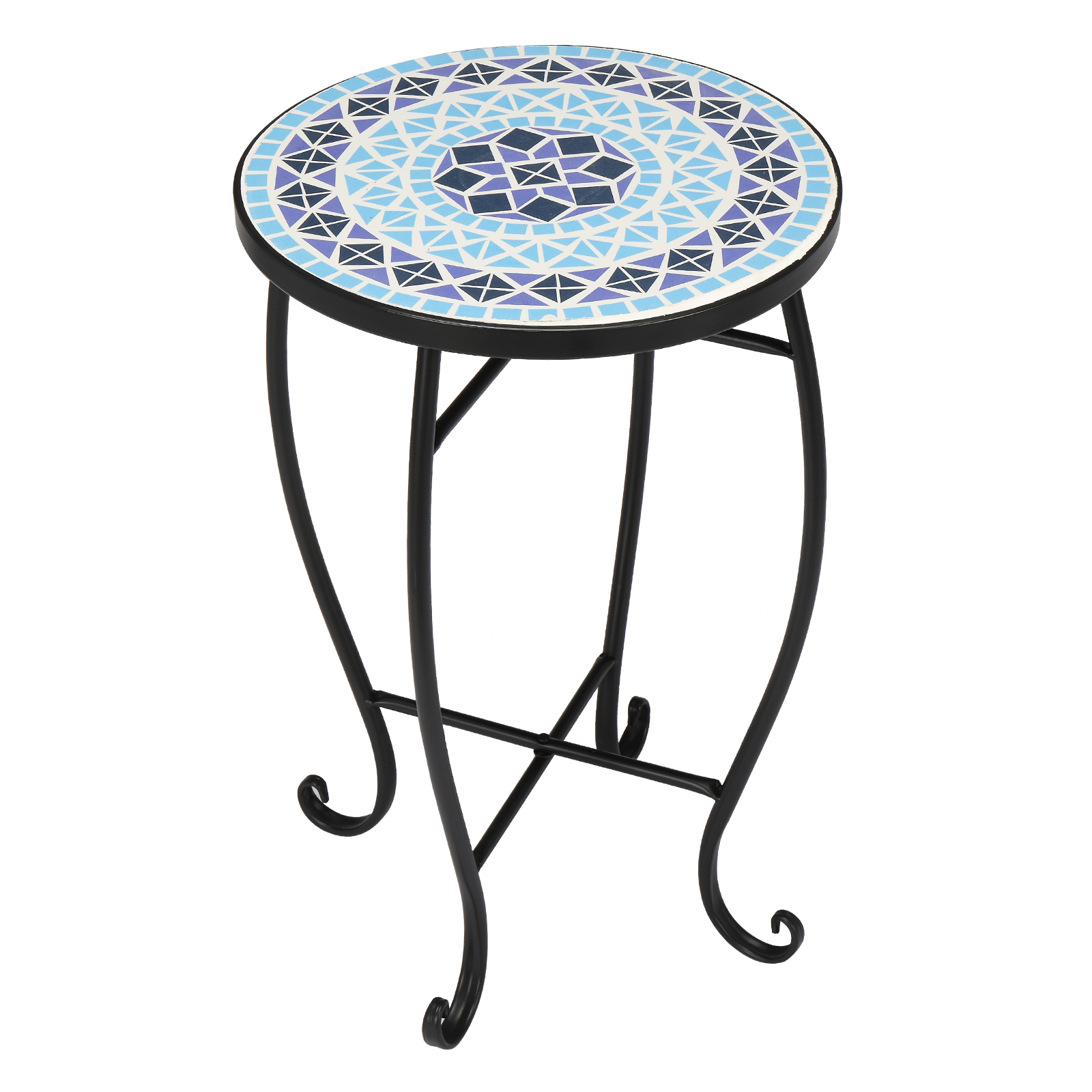 14in Mosaic Patterned Table, Round Table