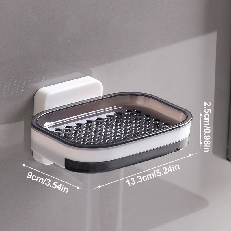 Wall Mount Self Draining Soap Dish NoDrilling Bar Soap