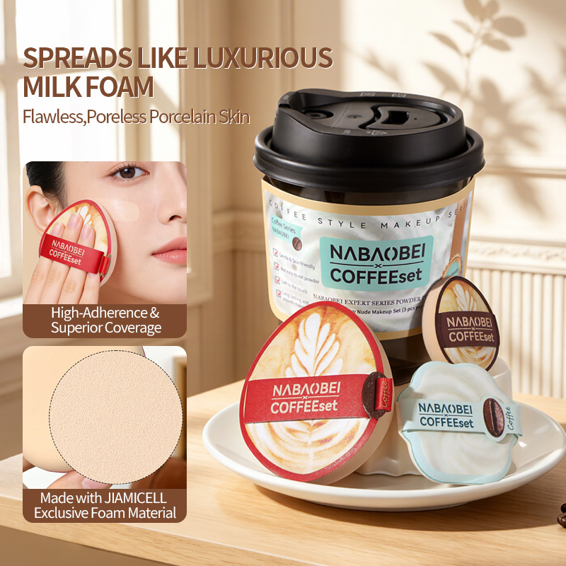 Caramel Macchiato Series Ultra-Soft Creamy Touch Sponge Combo  3Pcs Per Pack — foto 3
