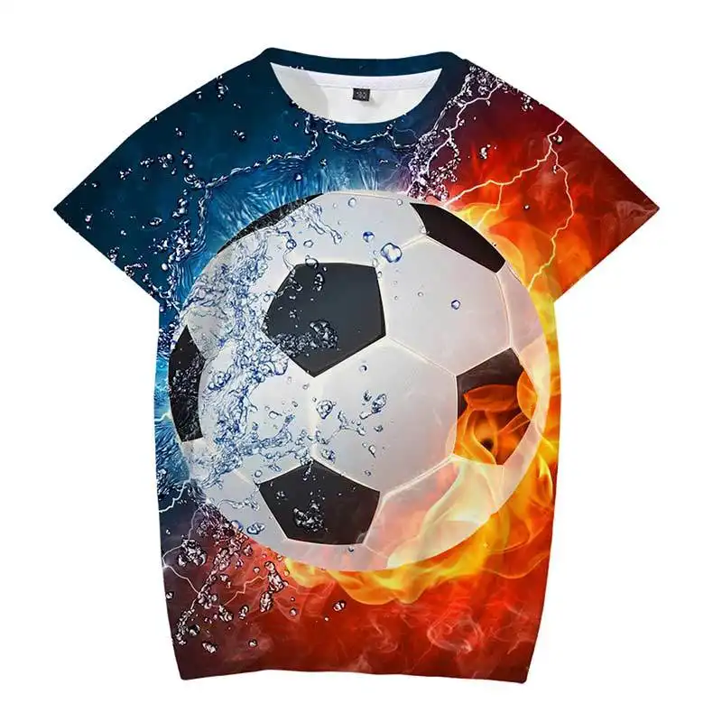 3D Digital Printing Football Series Loose Short Sleeve Men's T-shirt