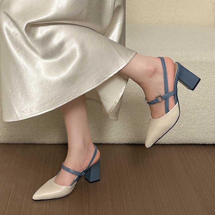Pointed Block Heel Sandals, picture 2 of 4