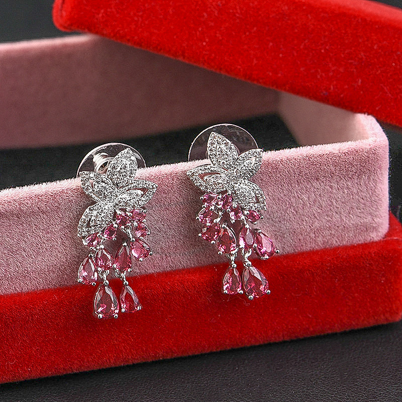 Fashion Simple Butterfly Zircon Ear Studs