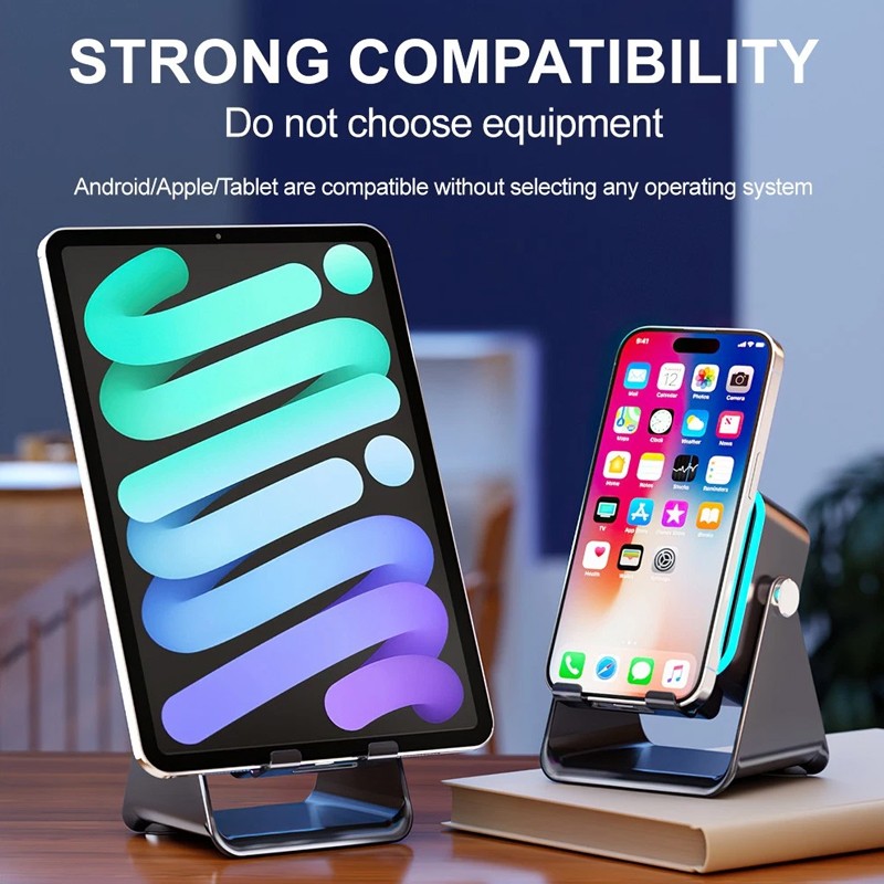 Wireless Induction Speaker 5-in-1 Bluetooth Speaker With Phone Stand For PAD UK 8