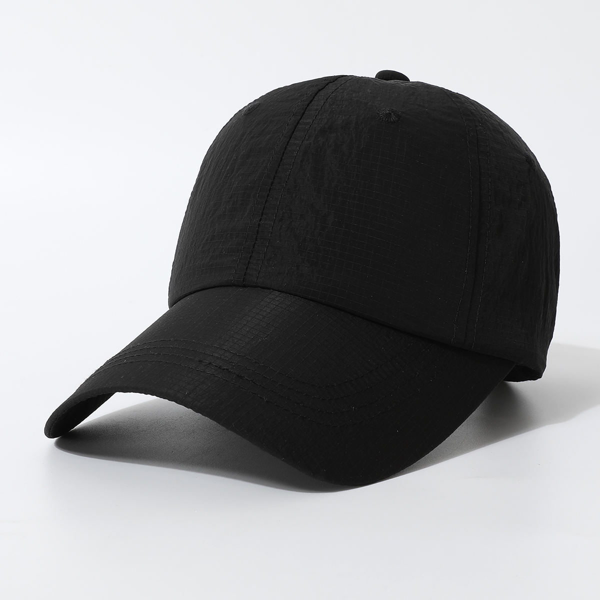 Solid-color Light Board Grid Quick-dry Lightweight Wide-brimmed Sun Protection Stylish Versatile Baseball Cap For Daily Casual Wear, Outdoor Activities, Sports, Running