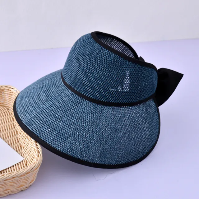 Women's Summer Sunshade Foldable Big Brim Top Hat Blue - Shop at LoveMi