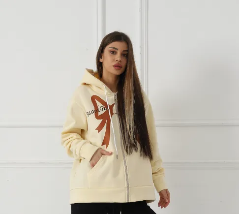 Women's Long Sleeved Sweatshirt Apricot - Shop at LoveMi