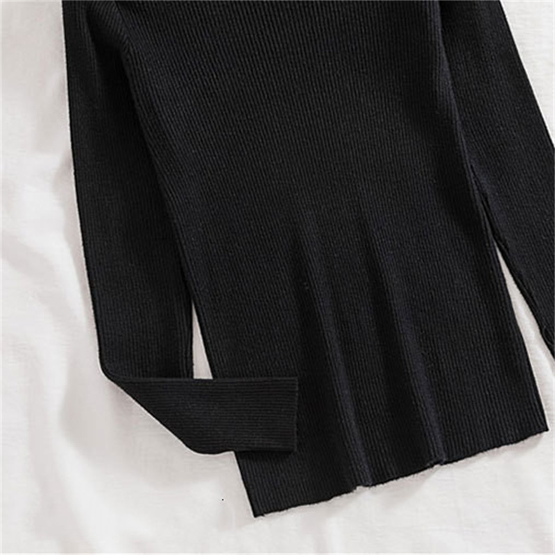 Half High Neck Long Sleeve Bottoming Sweater Women