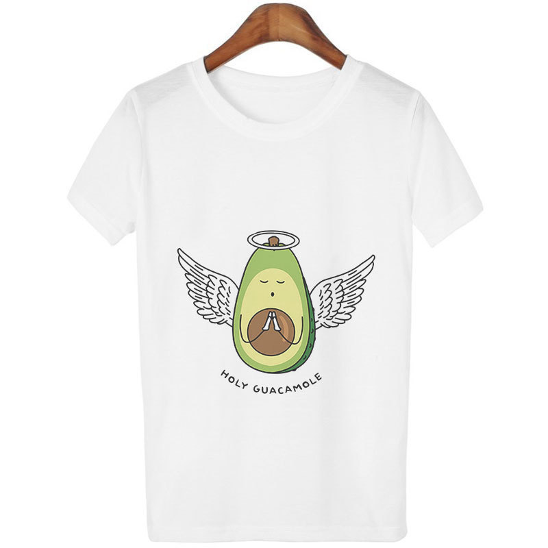 Wishebay European And American Avocado Print Top Vegetarian T shirt - Shop at LoveMi