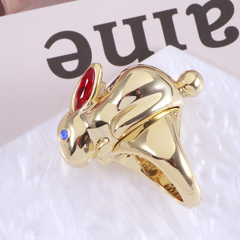 Title 7, Womens Metal Smooth Face Wealth Rabbit Ring. A...