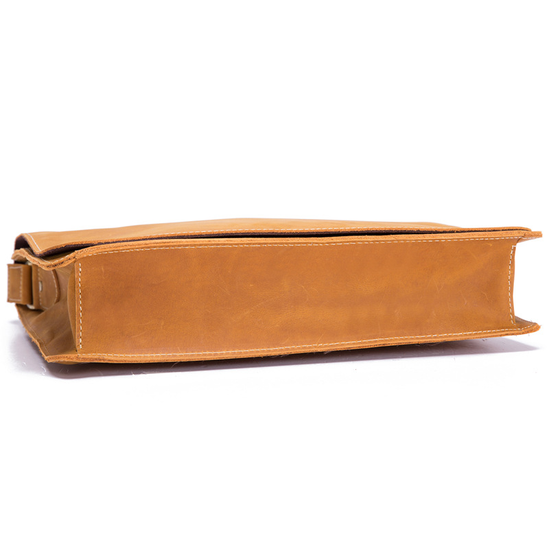 Vintage Leather Crossbody Business Briefcase — foto 4
