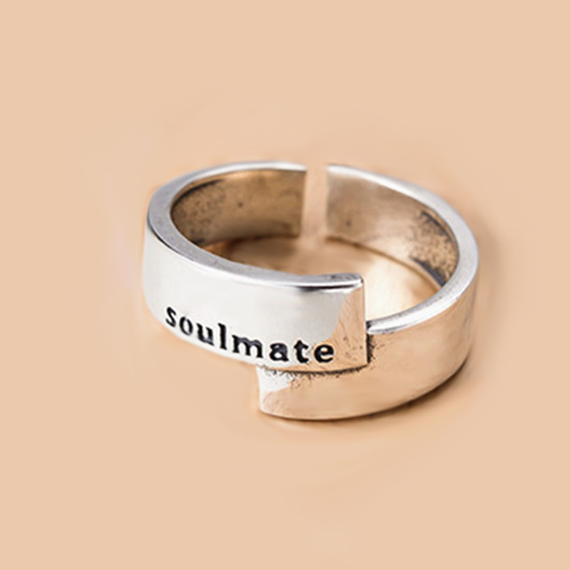 Title 4, Light Letter Ring Female Japanese And Korean Co...