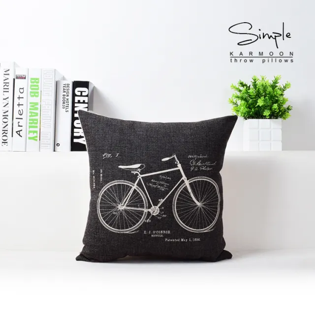 Vintage Camera Bicycle Cotton Linen Cushion - Shop at LoveMi