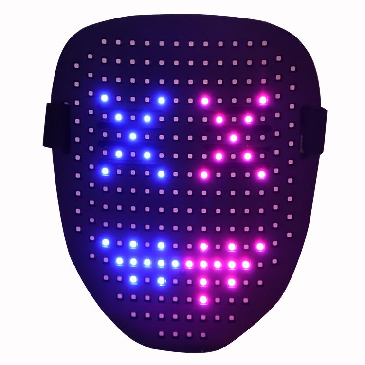 Led Mask Gesture Sensing With 50 Pattern Halloween Cosplay — foto 2