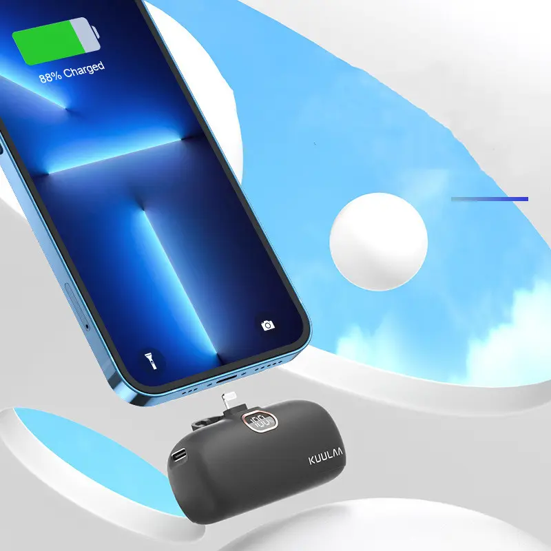 Pocket Portable Capsule Power Bank with Interface