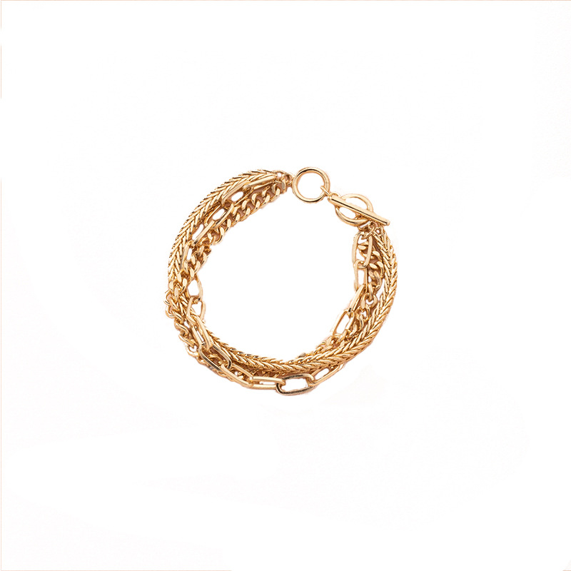 Exaggerated And Personalized Bracelet Women's Multi-layer Alloy Chain