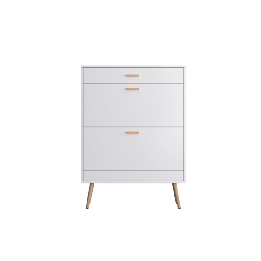 Shoe Cabinet, 16 Pair Shoe Rack Storage Organizer With 2 Flip Drawers, White... 5