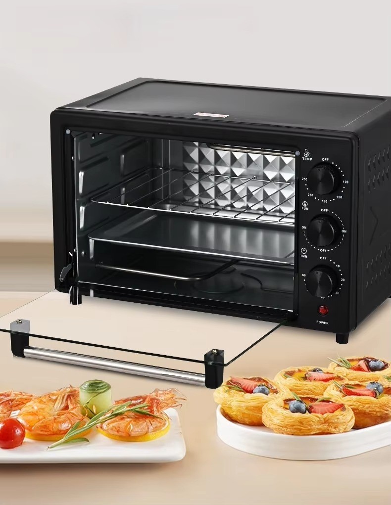 22L Electric Oven Grill Countertop Mini Toaster Pizza Oven W Temp Timer
