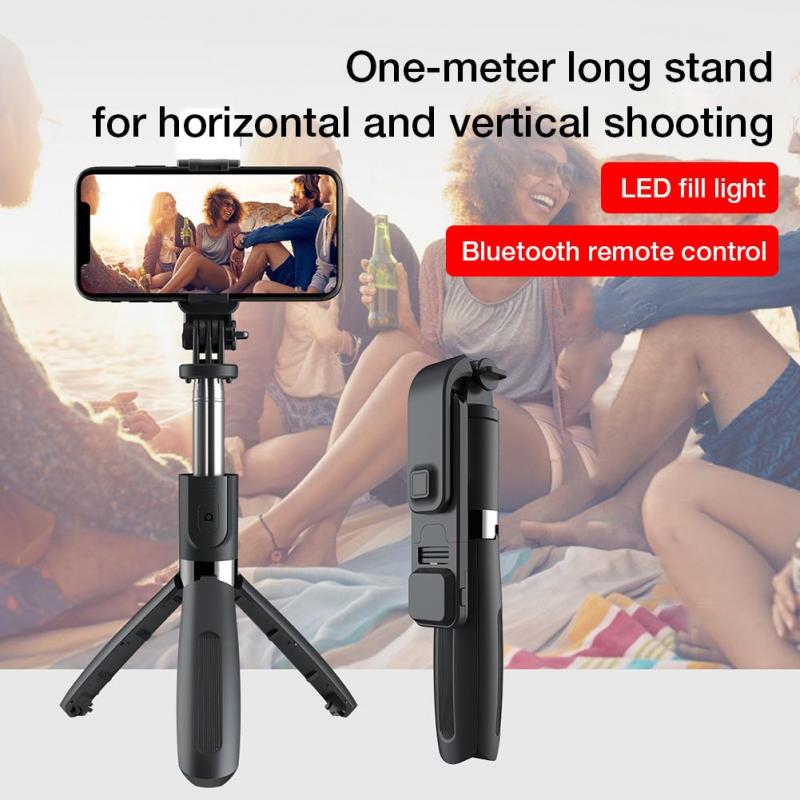 Compatible with Apple, Bluetooth Selfie Stick Mobile Remote Control Tripod - Image 9